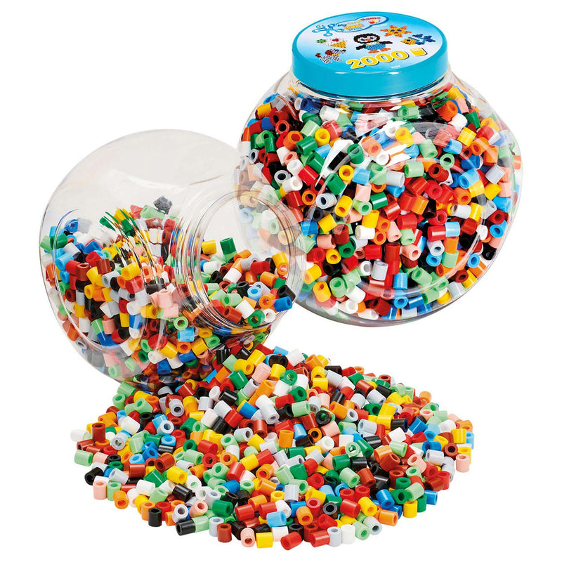 Afbeelding laden in galerijviewer, Hama strijkkralen maxi set - 2000 stuks creatieve kralenpot.