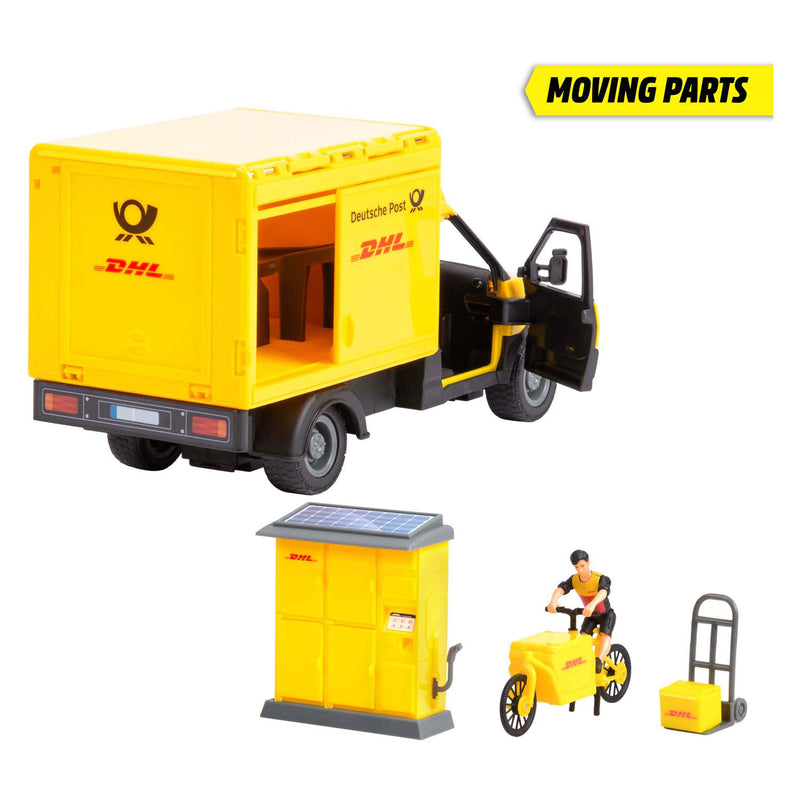 ギャラリービューアに画像をロードする, Dickie toys - bestelwagen dhl - postfiets - leveringen