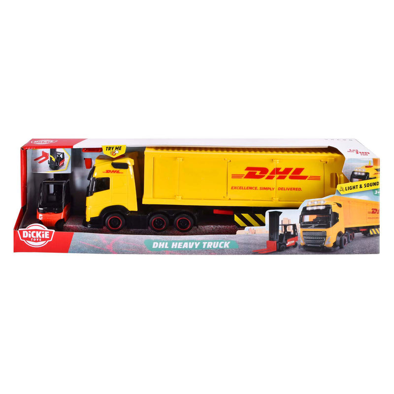 Load image into Gallery viewer, Dickie dhl set met vrachtwagen en vorkheftruck