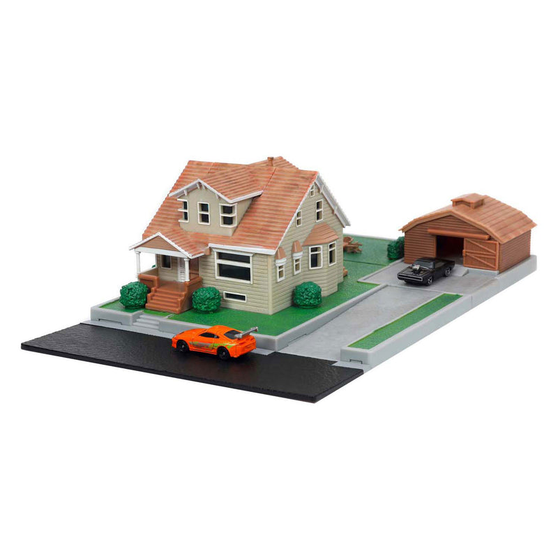 Load image into Gallery viewer, Jada toys jada fast furious nano dom's huis diorama met voertuigen