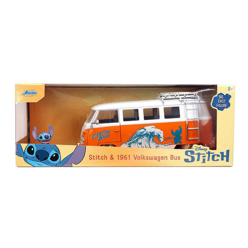 Chargez l'image dans la visionneuse de la galerie, Jada toys - stitch 1961 vw bus 1:24 - 9336340314r01