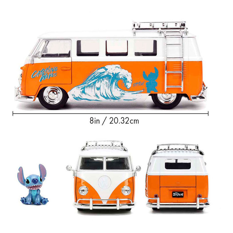 Chargez l'image dans la visionneuse de la galerie, Jada toys - stitch 1961 vw bus 1:24 - 9336340314r01