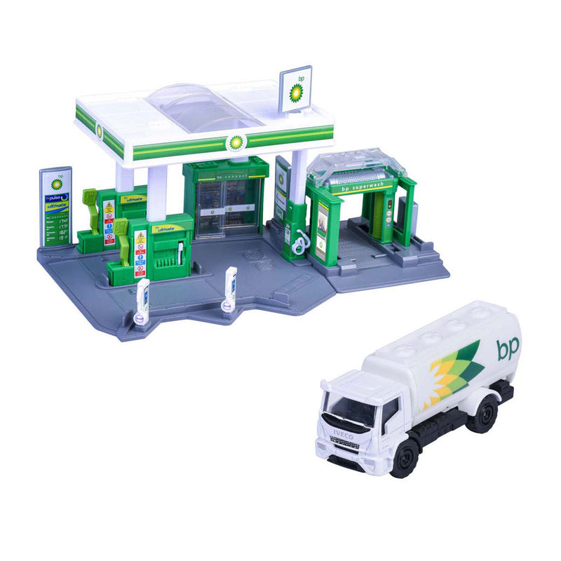 Load image into Gallery viewer, Majorette bp tankstation met voertuig