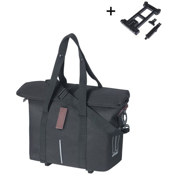 Load image into Gallery viewer, Basil fietshandtas city mik 8 - 11 liter 19 x 30 x 26 cm - zwart