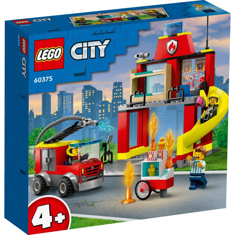 Load image into Gallery viewer, Lego City 60375 Brandweerkazerne en Brandweerwagen