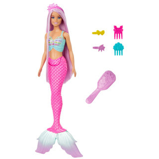Cargue la imagen en el visor de la galería, Barbie zeemeermin roze lang haar
