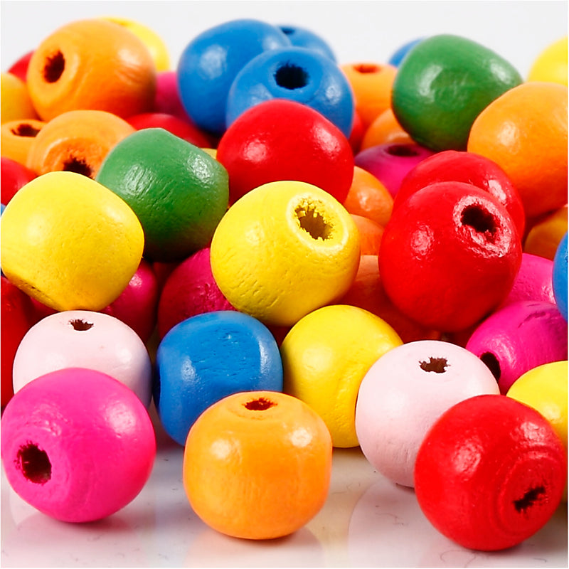 Load image into Gallery viewer, Creativ company houten kralen mix 10mm, 70st.