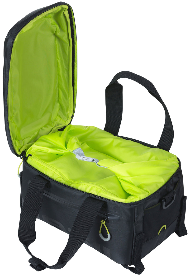 Load image into Gallery viewer, Basil Miles Trunkbag - Sportieve zwarte bagagedragertas voor sportievelingen - 7L - Zwart Lime