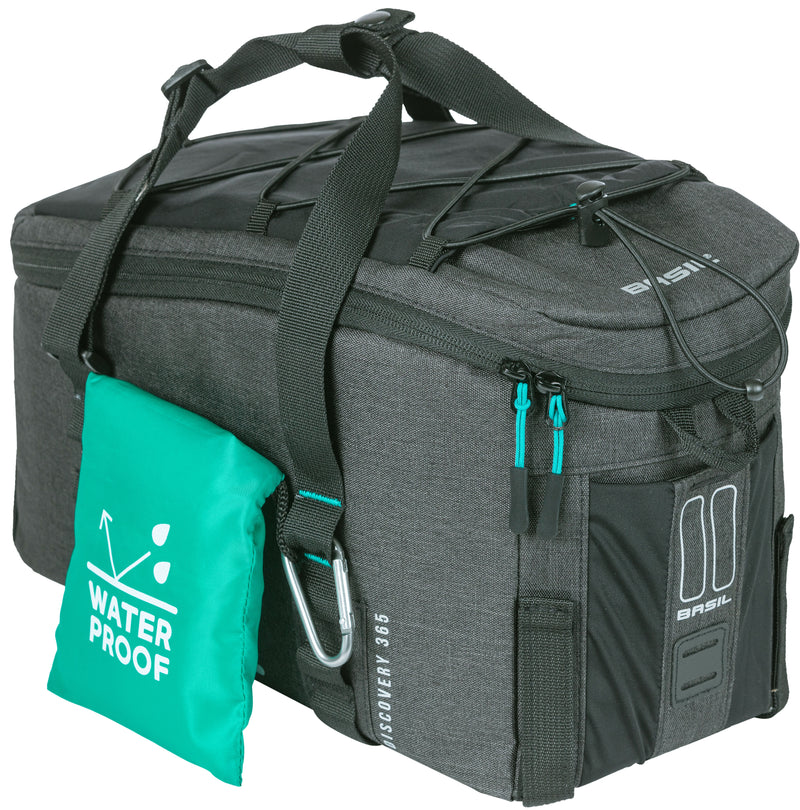 Load image into Gallery viewer, Basil Discovery 365D Bagagedragertas M - Zwart, waterafstotend, 9L, unisex, sportief