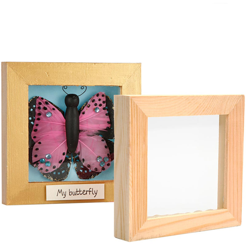 Load image into Gallery viewer, Https: www.cchobby.nl 3d-lijst-met-glas-d-2-5-cm-afm-12-3x12-3-cm-1-stuk