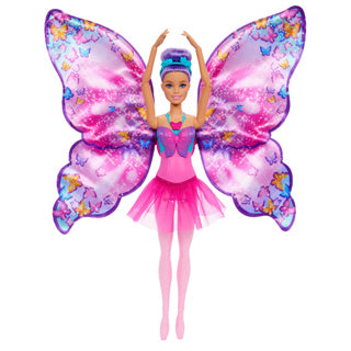 Afbeelding laden in galerijviewer, Barbie dans- en fladderpop – magische vlindervleugels