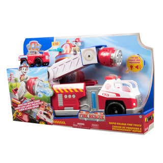 Afbeelding laden in galerijviewer, Paw patrol - brandweerredding - marshall's brandweerwagen met marshall-figuur, licht, lanceerder en geluidseffecten