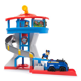 Afbeelding laden in galerijviewer, Paw patrol - speelfigurenset - uitkijktoren - met 2 chase-actiefiguren en politieauto