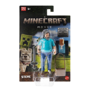 Afbeelding laden in galerijviewer, Minecraft mattel a movie action figure steve – 10 cm actiefiguur met zwaard en tas
