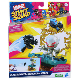 ギャラリービューアに画像をロードする, Marvel stunt squad speelset ironman vs black panther middel assorti | 4 stuks