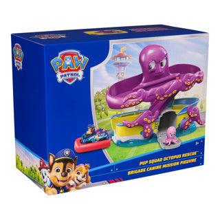 Afbeelding laden in galerijviewer, Paw patrol pup squad octopus rescue-speelset, chase-speelgoedauto van 6,3 cm en babyoctopus-figuur, speelgoed voor fantasierijk spel
