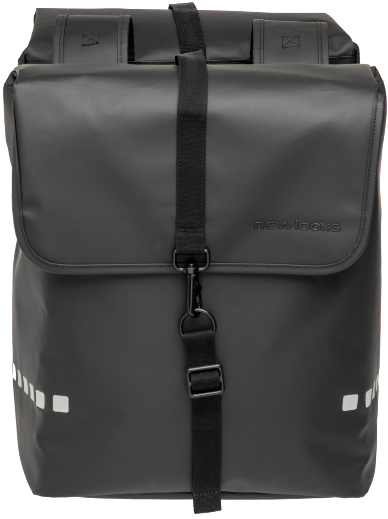 Load image into Gallery viewer, New Looxs Fietstas Odense - Dubbel, Zwart, Waterafstotend, Reflectie, Geschikt voor elektrische fietsen