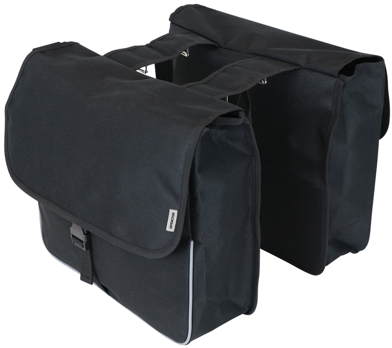 Load image into Gallery viewer, Edge Dubbele fietstas Basic Shopper 26 liter 33 x 36 x 12cm (2x) zwart