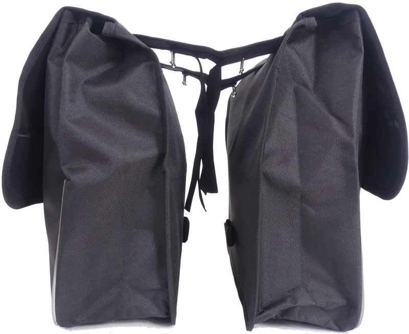 Load image into Gallery viewer, Edge Dubbele fietstas Basic Shopper 26 liter 33 x 36 x 12cm (2x) zwart