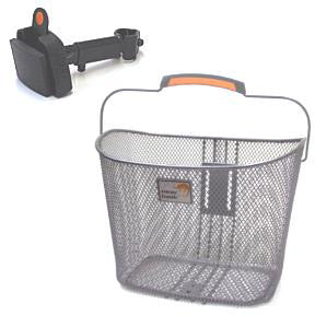 Load image into Gallery viewer, fietsmand Toscane Smartlock voor 19 liter zilver