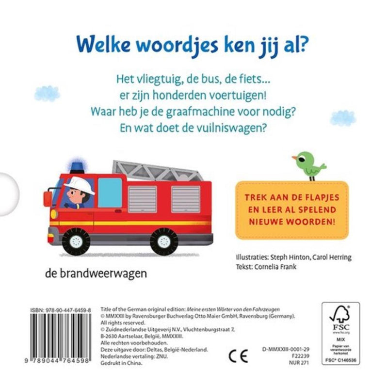 Load image into Gallery viewer, Deltas mijn eerste woordjes kartonboek - voertuigen (1-3 j.)