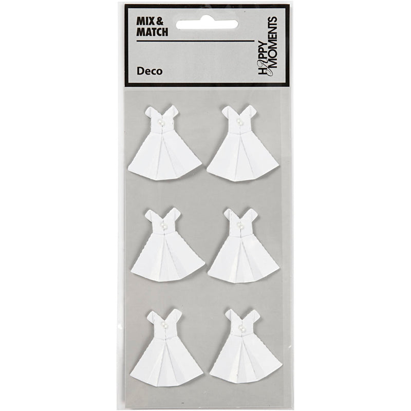 Afbeelding laden in galerijviewer, Https: www.cchobby.nl stickers-jurk-afm-35x31-mm-wit-6-stuk-1-doos