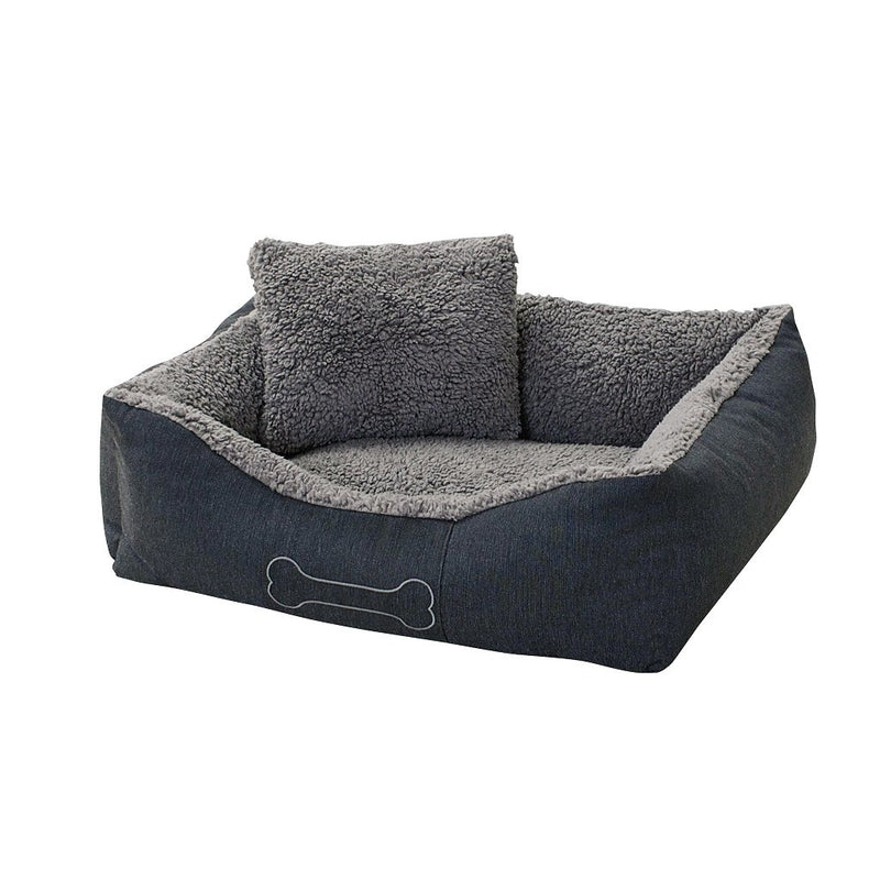 Load image into Gallery viewer, Sun garden luxe hondenmand lucky + kussen 80x70x20cm grijs