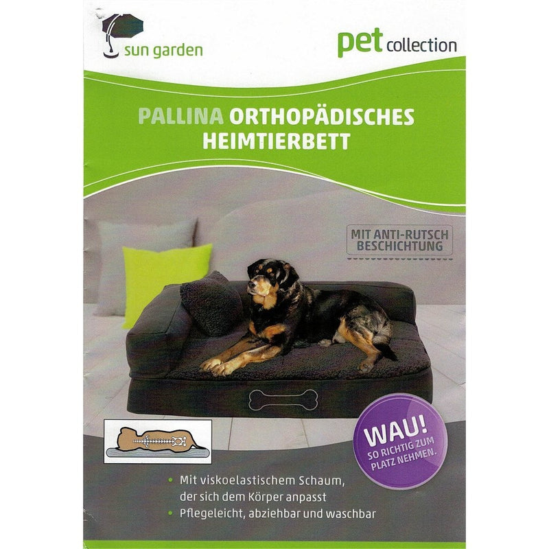 Load image into Gallery viewer, Sun garden pallina orthopedisch hondenkussen 80x60x25cm antraciet grijs