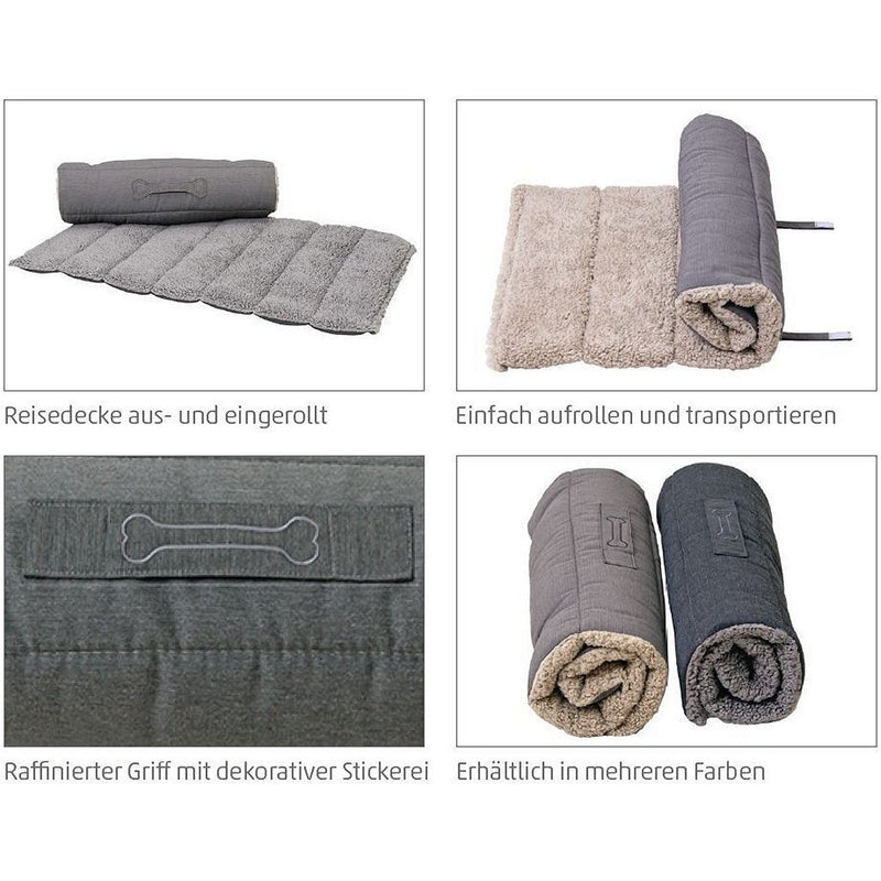 Load image into Gallery viewer, Sun garden oskar oprolbaar hondenkleed 130x90x4 cm grijs