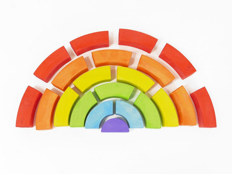 Chargez l'image dans la visionneuse de la galerie, Bajo houten regenboogblokken. 21 delig.