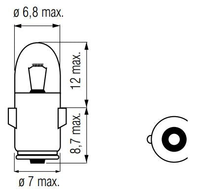 Load image into Gallery viewer, Bosma Lamp 12V-1.2W BA7S