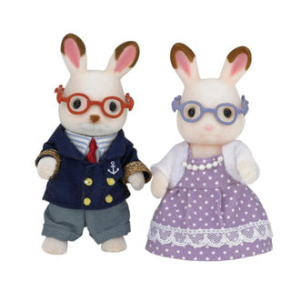 Chargez l'image dans la visionneuse de la galerie, Epoch sylvanian families 5190 chocolade konijn grootouders set