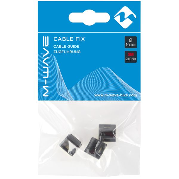 Load image into Gallery viewer, M-Wave Kabelgeleider 4-5 mm zwart (3 stuks)