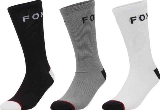 Load image into Gallery viewer, Fox head fox crew socks 3-pack