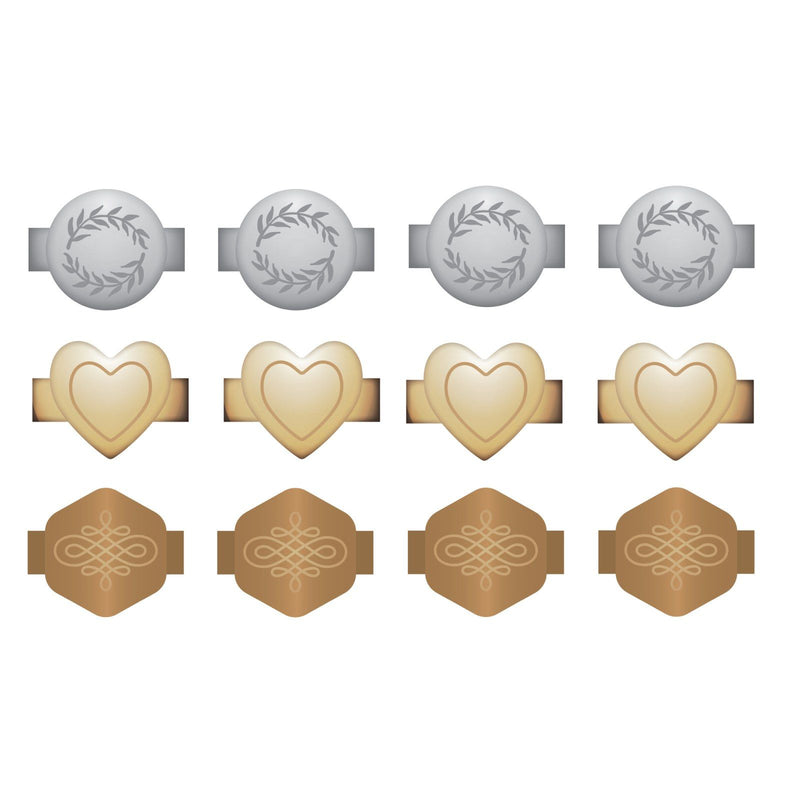 Load image into Gallery viewer, We r makers • charm staples multi shape metallic 12pcs
