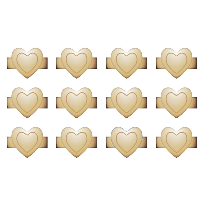 Load image into Gallery viewer, We r makers • charm staples heart gold 12pcs
