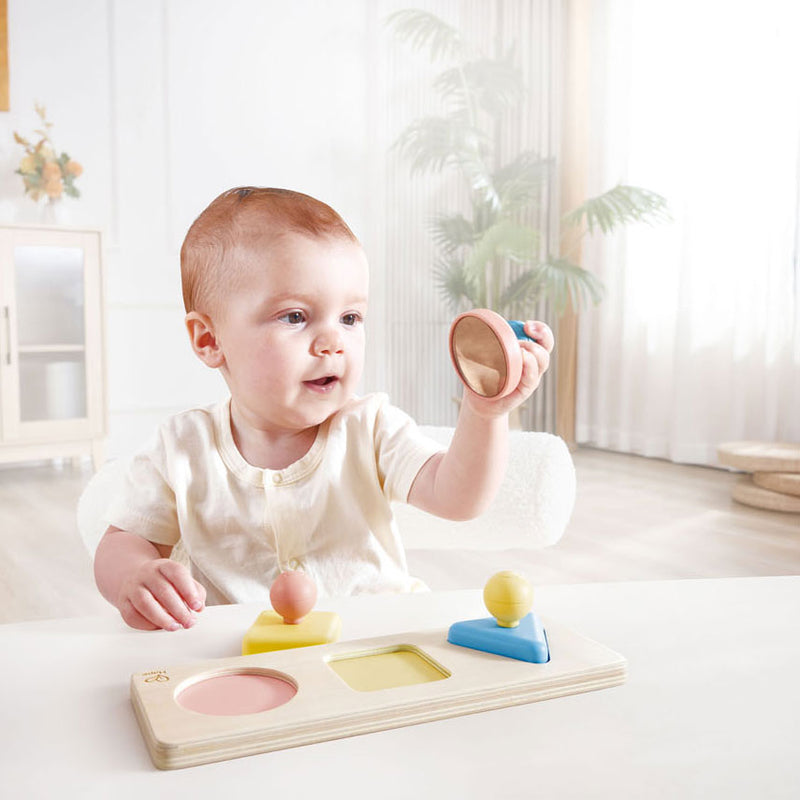 Load image into Gallery viewer, Hape Montessori Spiegel Vormenpuzzel Hout