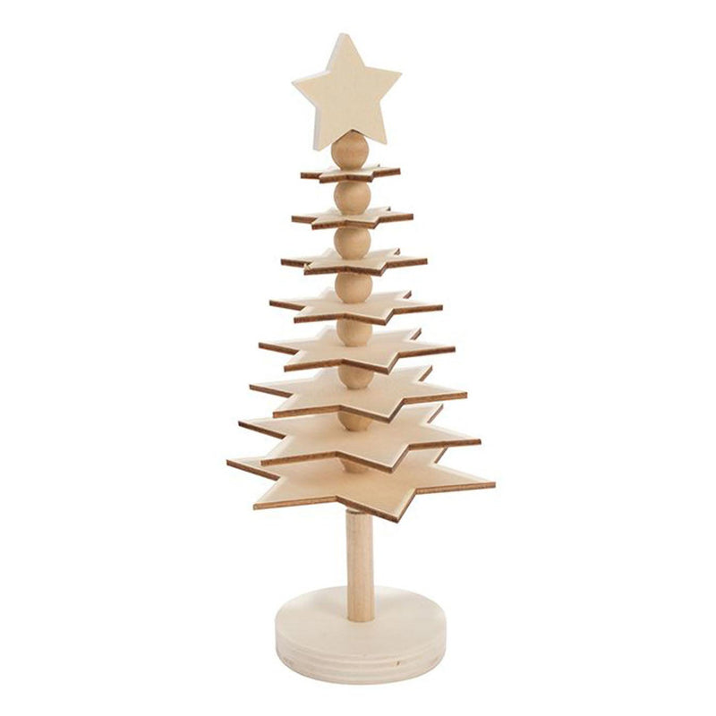 Load image into Gallery viewer, Kleur je eigen Houten 3D Kerstboom