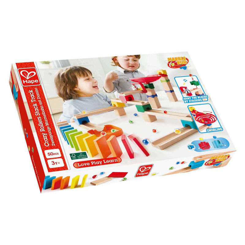 Afbeelding laden in galerijviewer, Edugro hape houten knikkerbaanset domino - 50dlg.