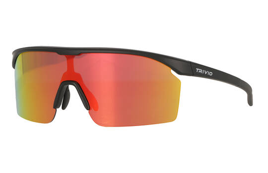 Cargue la imagen en el visor de la galería, Trivio - fietsbril noa zwart revo rood met extra transparante lens