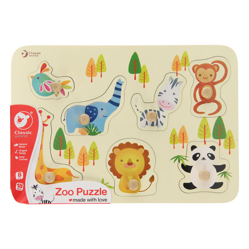 Chargez l'image dans la visionneuse de la galerie, Classic world houten dierenpuzzel - educatief speelgoed met noppen.