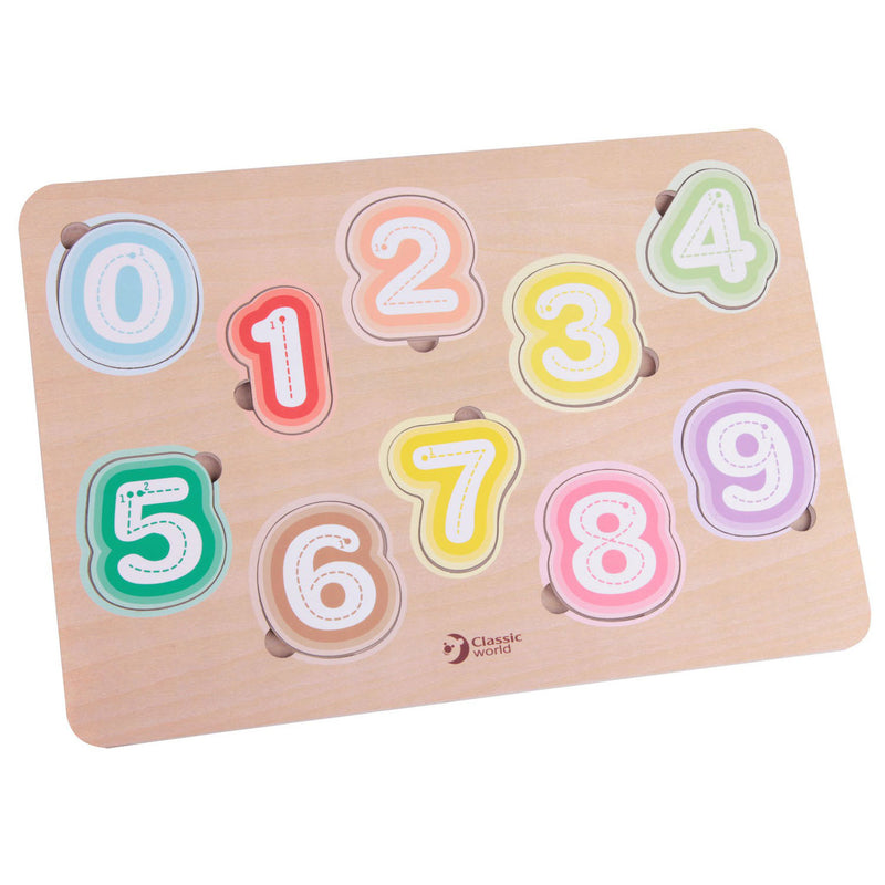 Load image into Gallery viewer, Classic world houten puzzel cijfers
