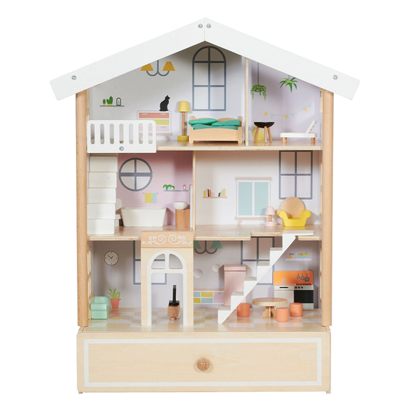 Load image into Gallery viewer, Classic world happy villa houten poppenhuis, 28dlg.