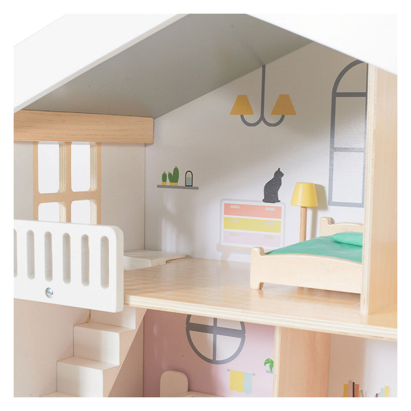Load image into Gallery viewer, Classic world happy villa houten poppenhuis, 28dlg.