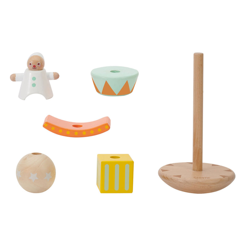 Load image into Gallery viewer, Classic world houten stapel en balansspel clown, 6dlg.