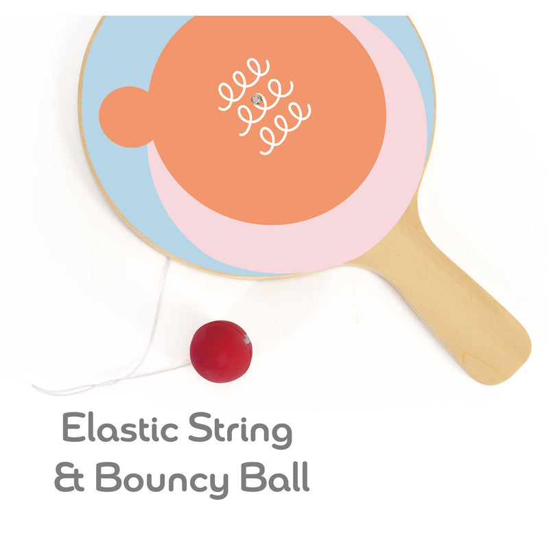 Load image into Gallery viewer, Classic world houten racket met bal aan koord