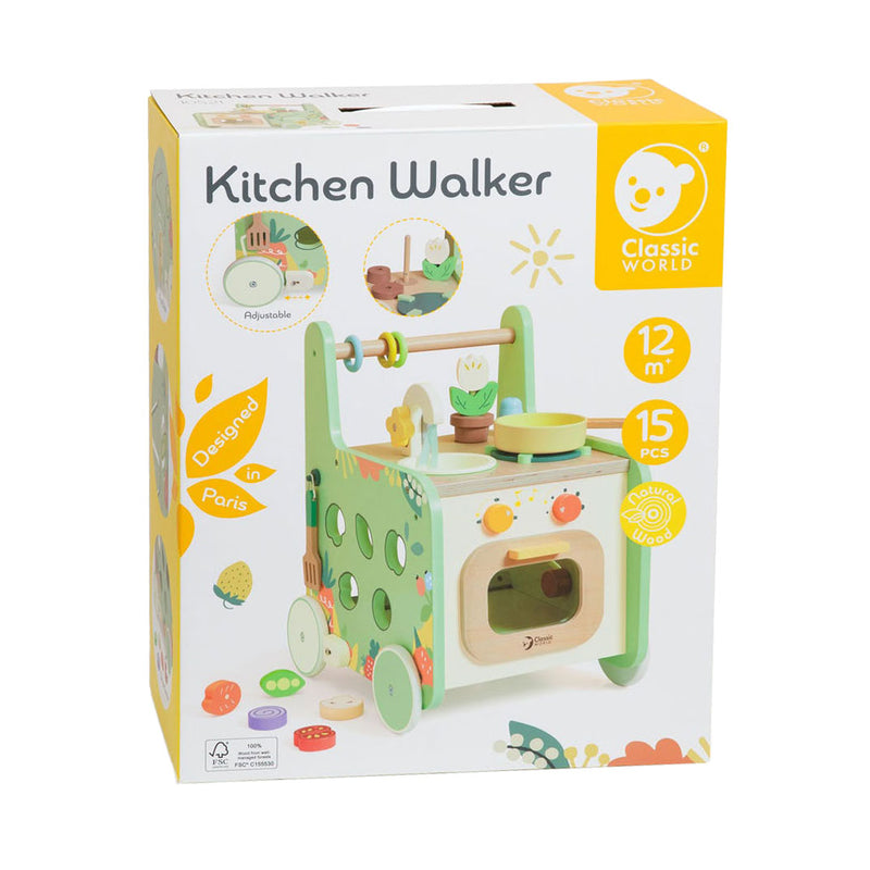 Load image into Gallery viewer, Classic world houten loopwagen keuken, 15dlg.
