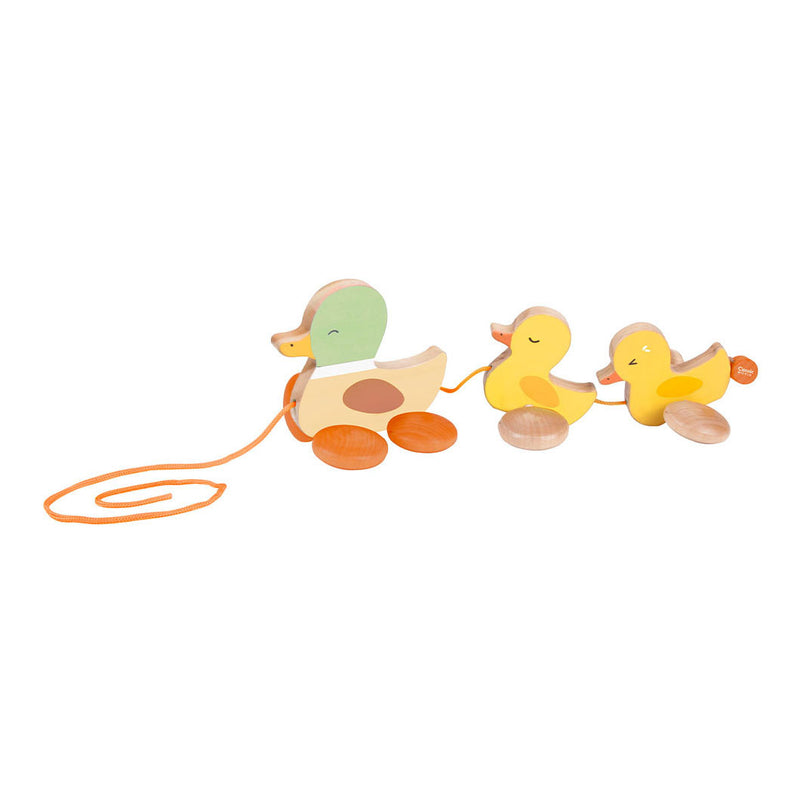 Load image into Gallery viewer, Classic world houten trekfiguur eenden
