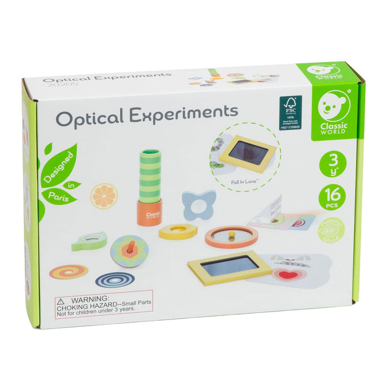 Afbeelding laden in galerijviewer, Lobbes speelgoed bv classic world optische experimenten houten speelset, 16dlg.