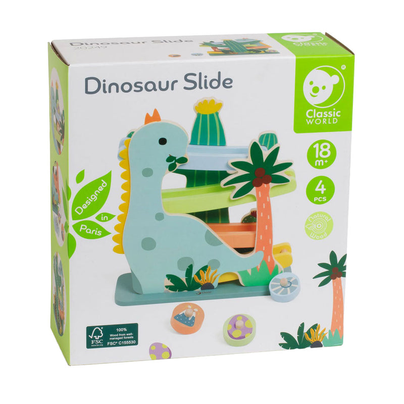 Afbeelding laden in galerijviewer, Classic world houten ballenbaan dinosaurus - educatief speelgoed 4-delig.
